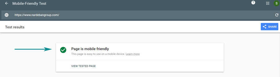 تست سازگاری با موبایل در ابزار mobile friendy test