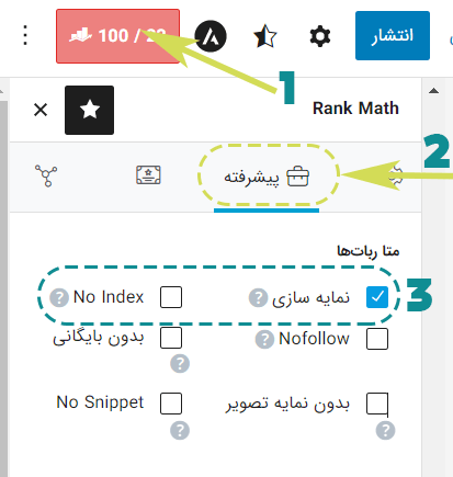 نمایه سازی نوشته تکی در رنک مث